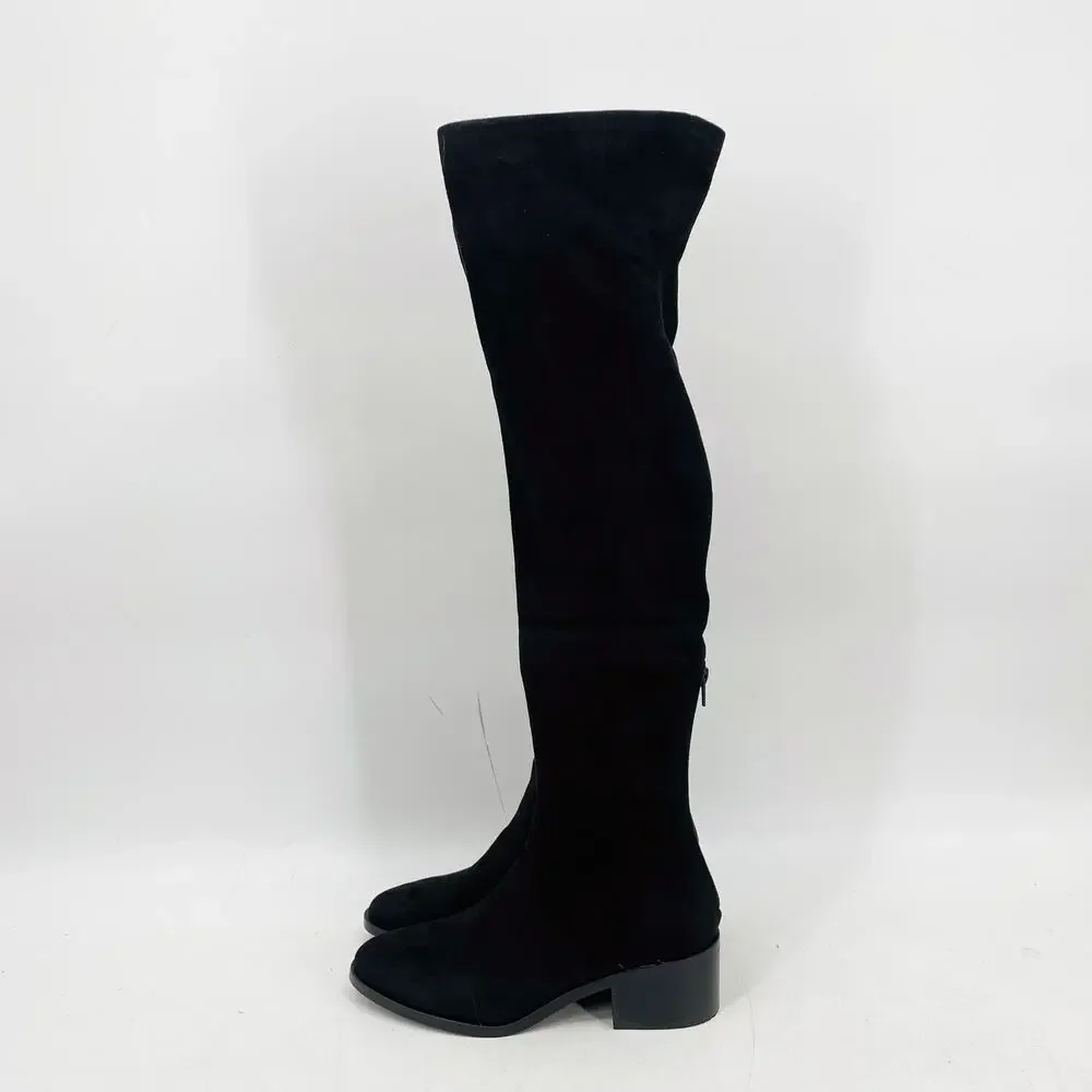 Steve Madden Women's Georgette Over the Knee Boots Size 8 Black Pull On NIB
